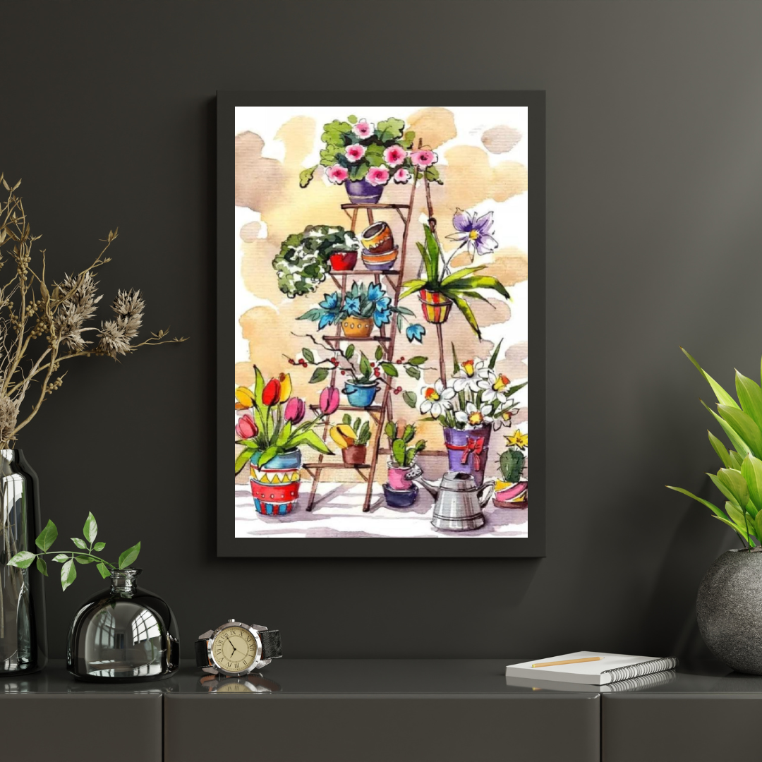 Diamond Painting Drabina z Kwiatami - SEOS Shop ®