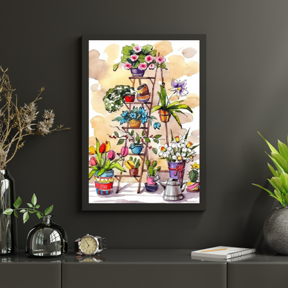 Diamond Painting Drabina z Kwiatami - SEOS Shop ®