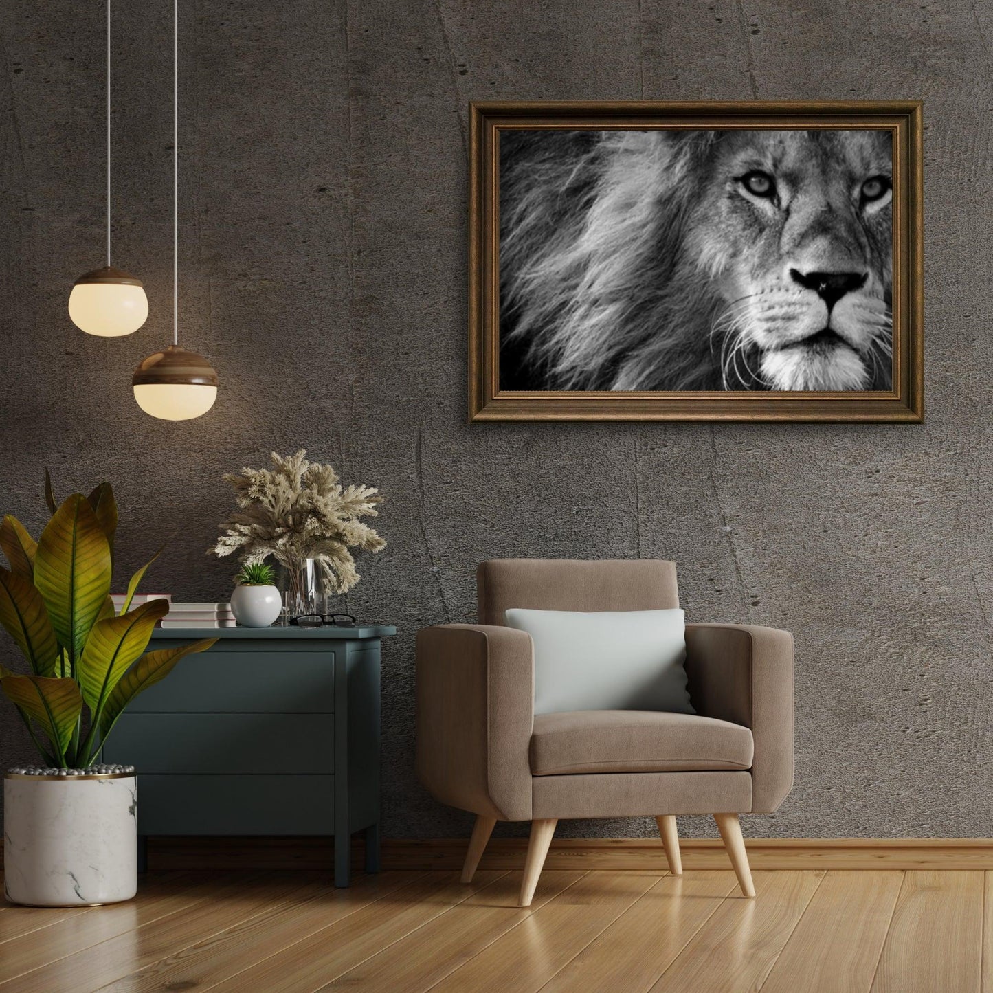 Diamond Painting Lew w czerni i bieli – SEOS Shop ®