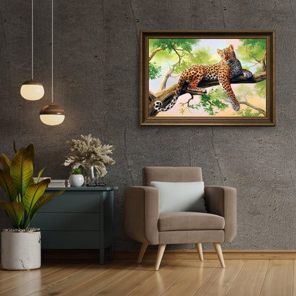 Diamond Painting Leżący leopard - SEOS Shop ®