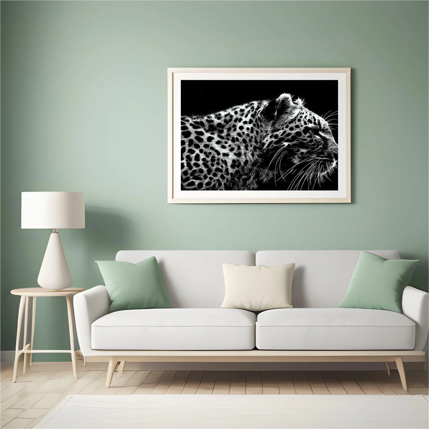 Diamond Painting Lampart czarno-biały - SEOS Shop ®