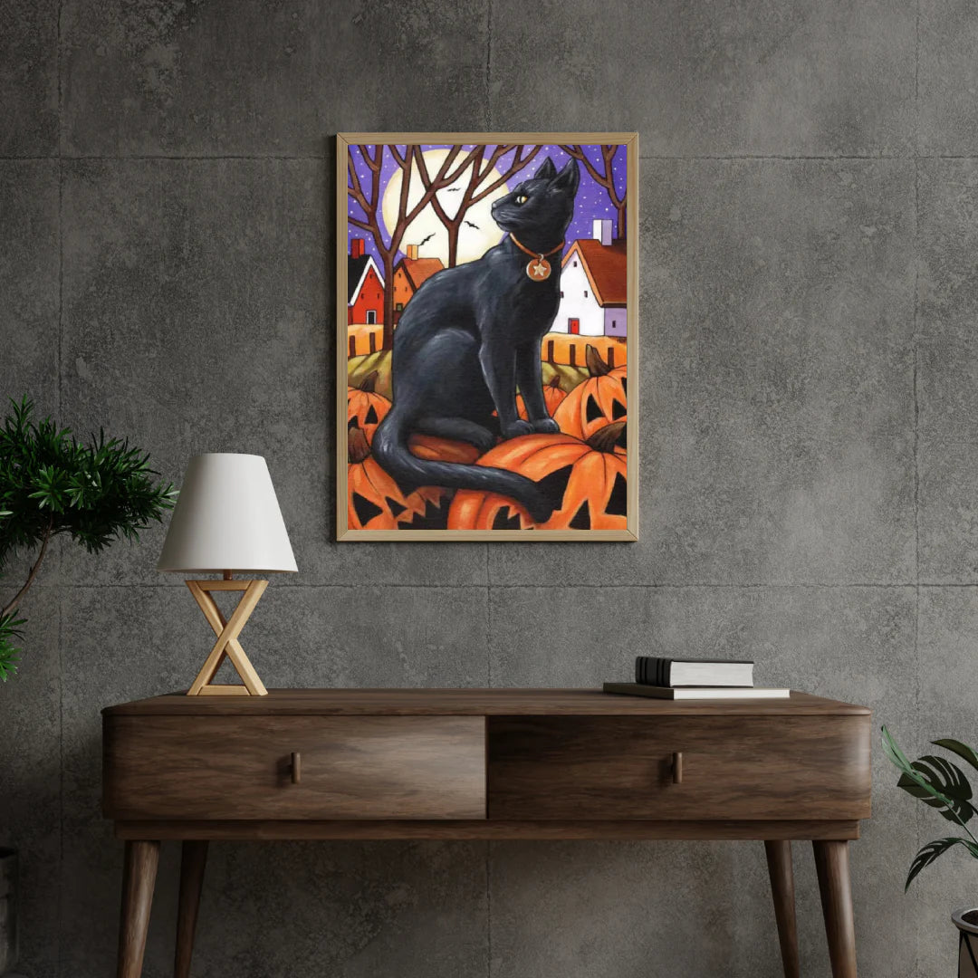 Diamond Painting Księżyc & Dynie