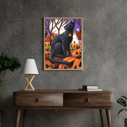 Diamond Painting Księżyc & Dynie