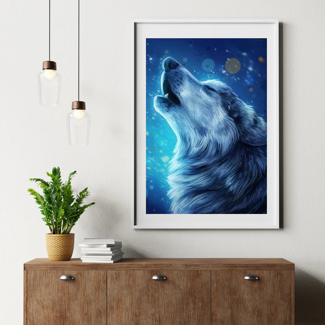 Diamond Painting Piękny Wilk Ryczący - SEOS Shop ®