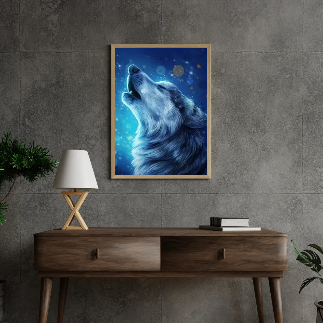 Diamond Painting Piękny Wilk Ryczący - SEOS Shop ®