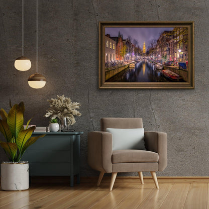 Diamond Painting Nederland Meerstad Nacht - SEOS Shop ®