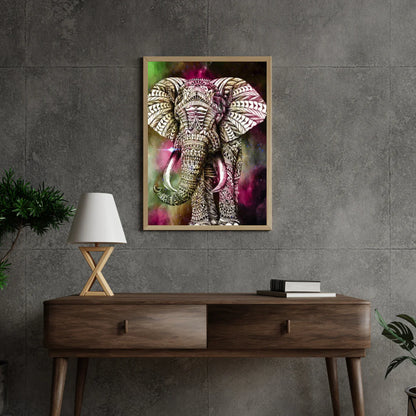 Diamond Painting Słoń Zielono-Różowy - SEOS Shop ®