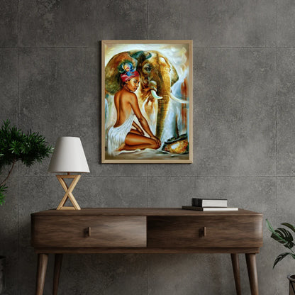 Diamond Painting Słoń z damą - SEOS Shop ®