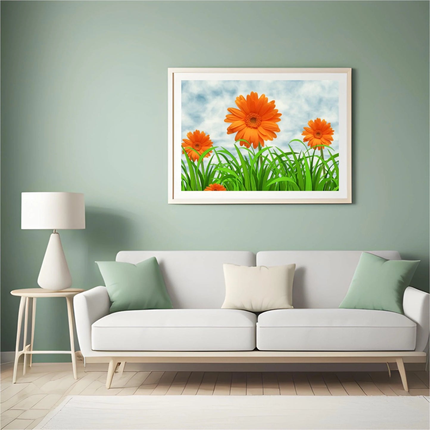 Diamond Painting Pomarańczowe Margerytki - SEOS Shop ®