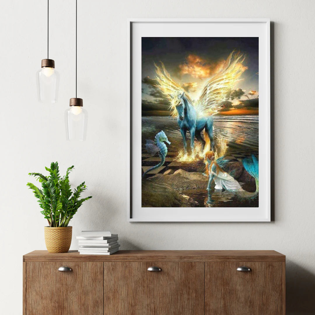 Diamond Painting Koń Syrenka i Seahorse - SEOS Shop ®