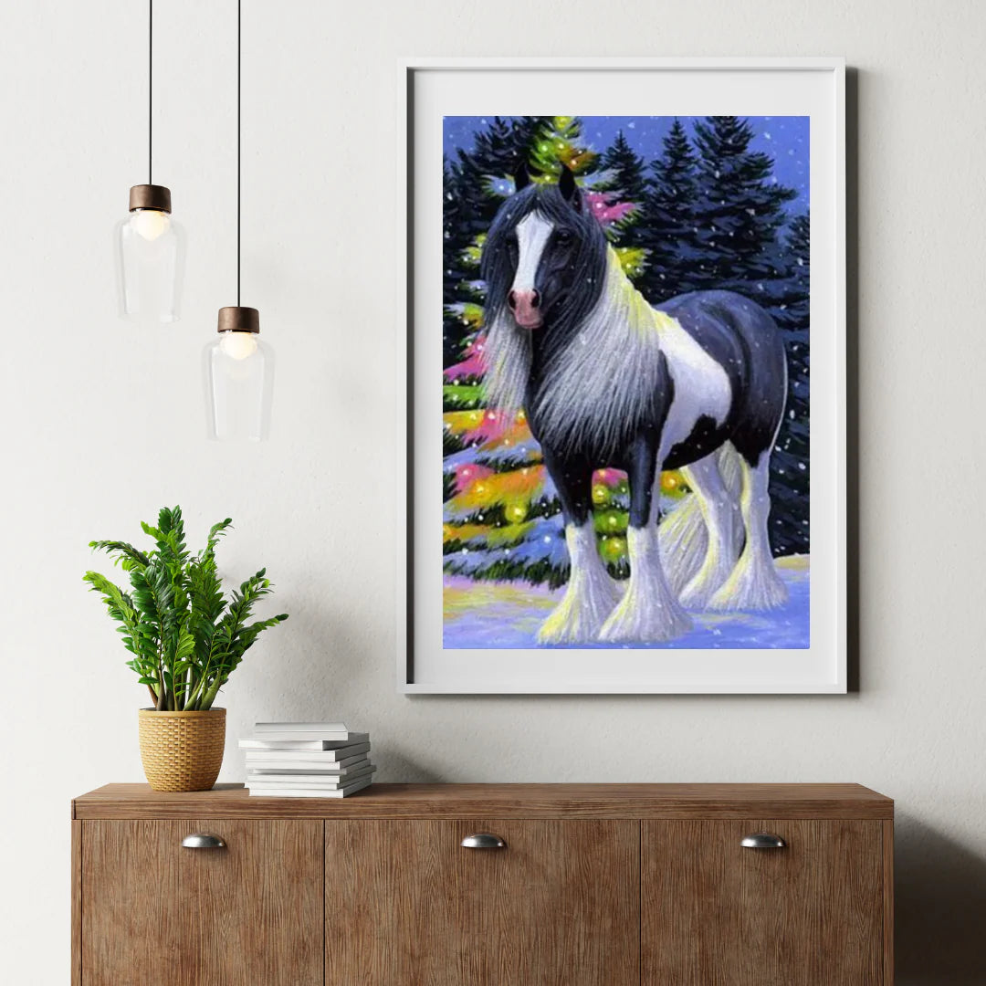 Diamond Painting Koń w śniegu - SEOS Shop ®
