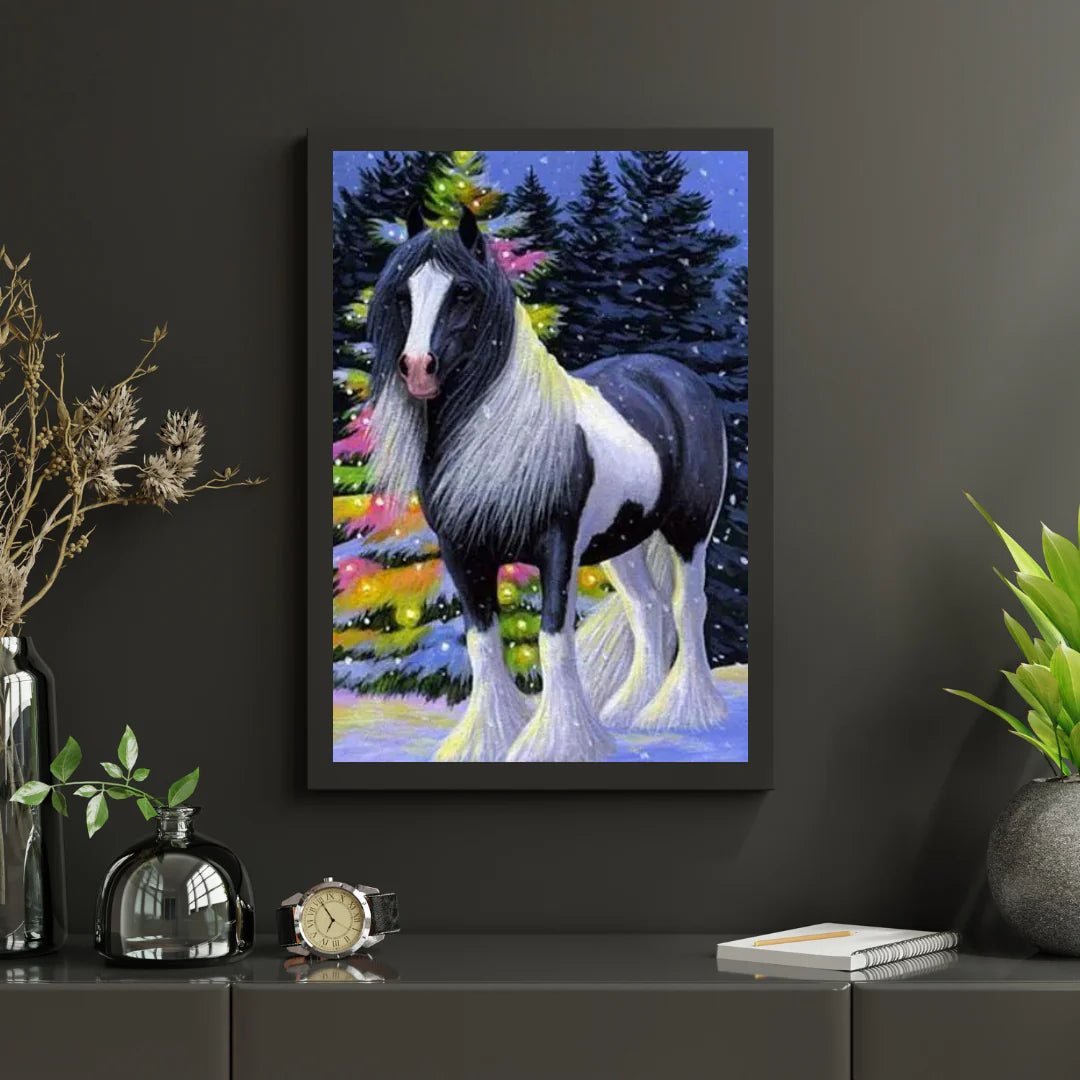 Diamond Painting Koń w śniegu - SEOS Shop ®