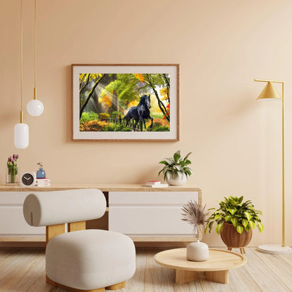 Diamond Painting Koń w lesie - SEOS Shop ®