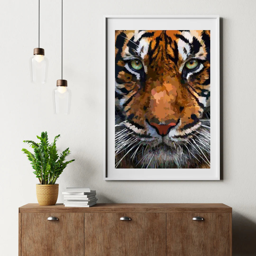Diamond Painting Pakket Piękna Głowa Tygrysa - SEOS Shop ®