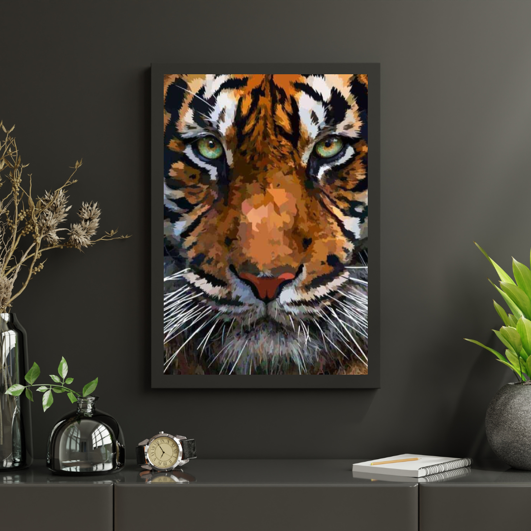 Diamond Painting Pakket Piękna Głowa Tygrysa - SEOS Shop ®