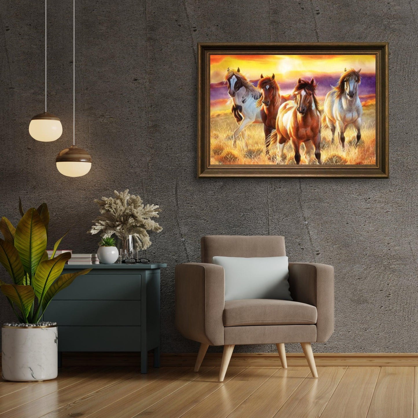 Diamond Painting Piękne konie na polu - SEOS Shop ®