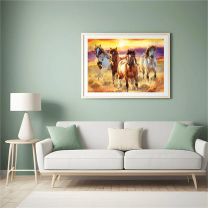 Diamond Painting Piękne konie na polu - SEOS Shop ®