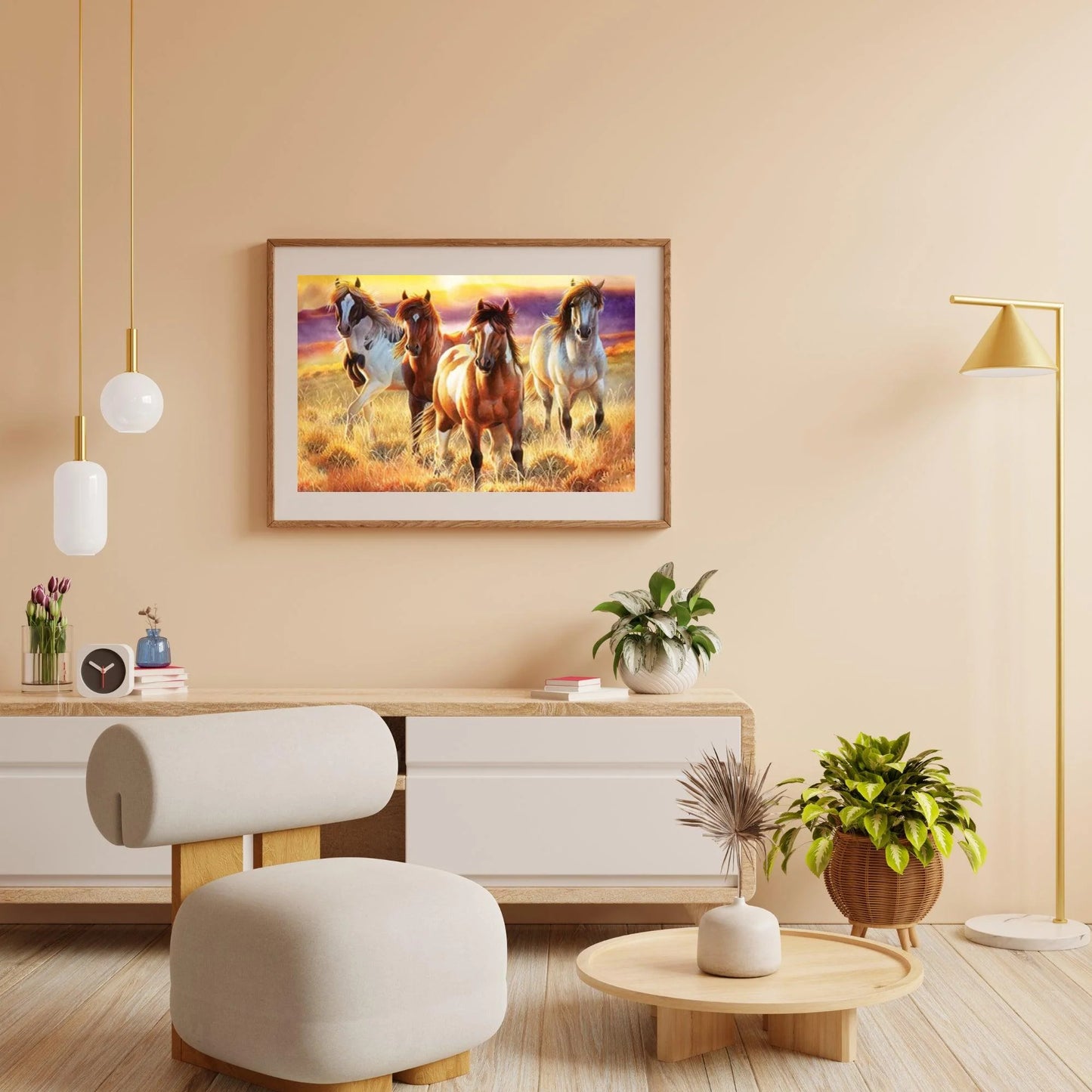 Diamond Painting Piękne konie na polu - SEOS Shop ®