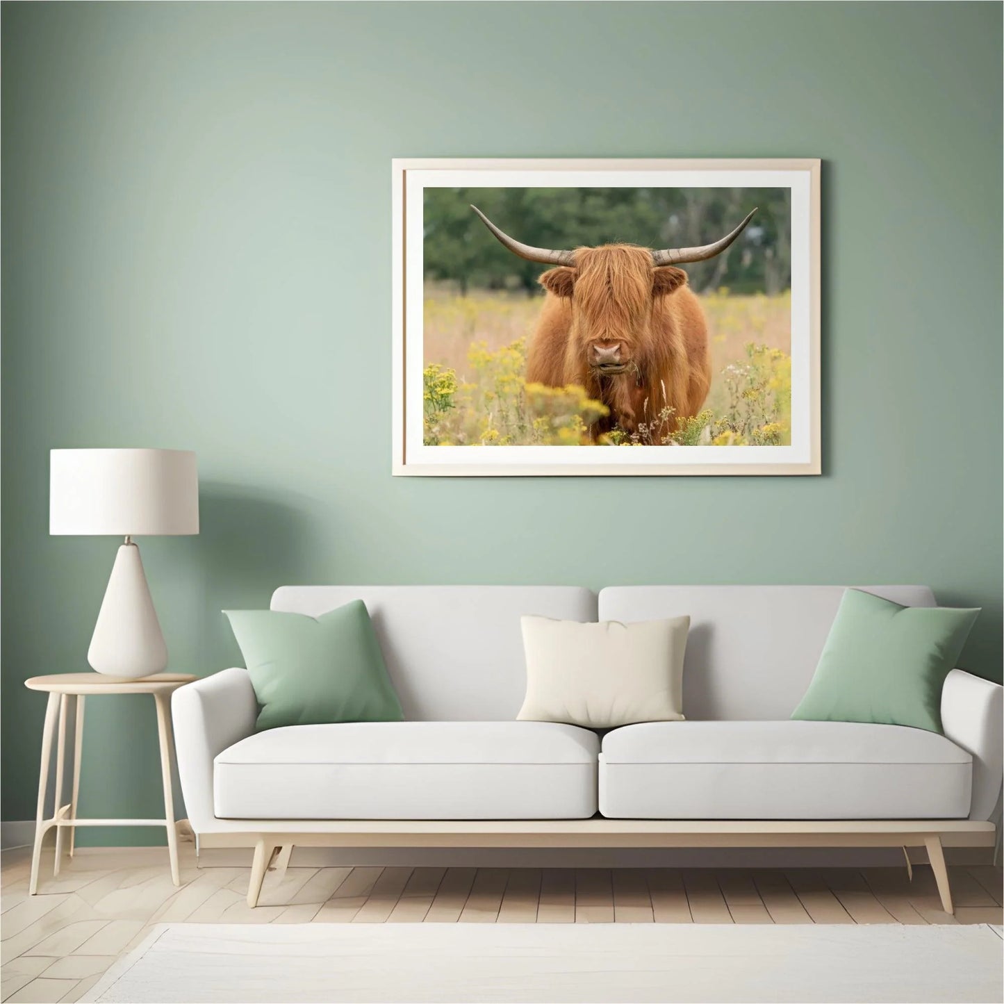 Diamond Painting Szkocki Highlander - Piękny szkocki highlander pasący się na polu - SEOS Shop ®