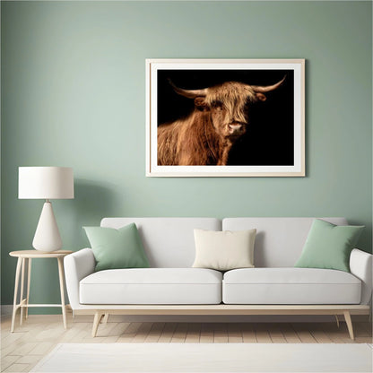 Diamond Painting Szkocki Highlander - Szkocki highlander, znany również jako krowa z wyżyny w obrazie - SEOS Shop ®