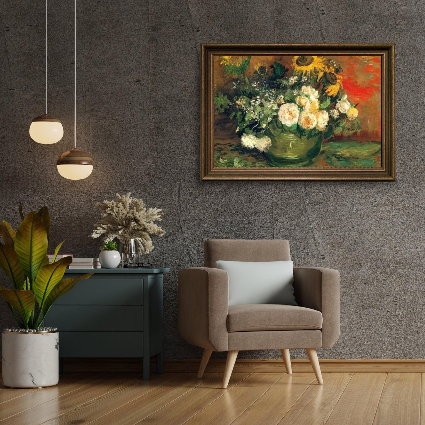 Diamond Painting Martwa natura z różami i słonecznikami - SEOS Shop ®