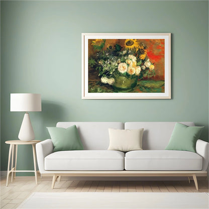 Diamond Painting Martwa natura z różami i słonecznikami - SEOS Shop ®