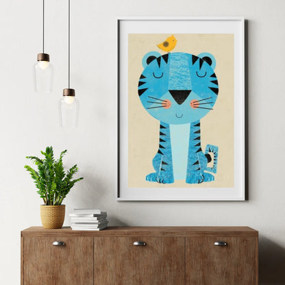 Diamond Painting Tygrys z ptaszkiem na głowie - SEOS Shop ®