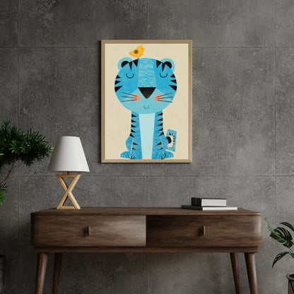 Diamond Painting Tygrys z ptaszkiem na głowie - SEOS Shop ®