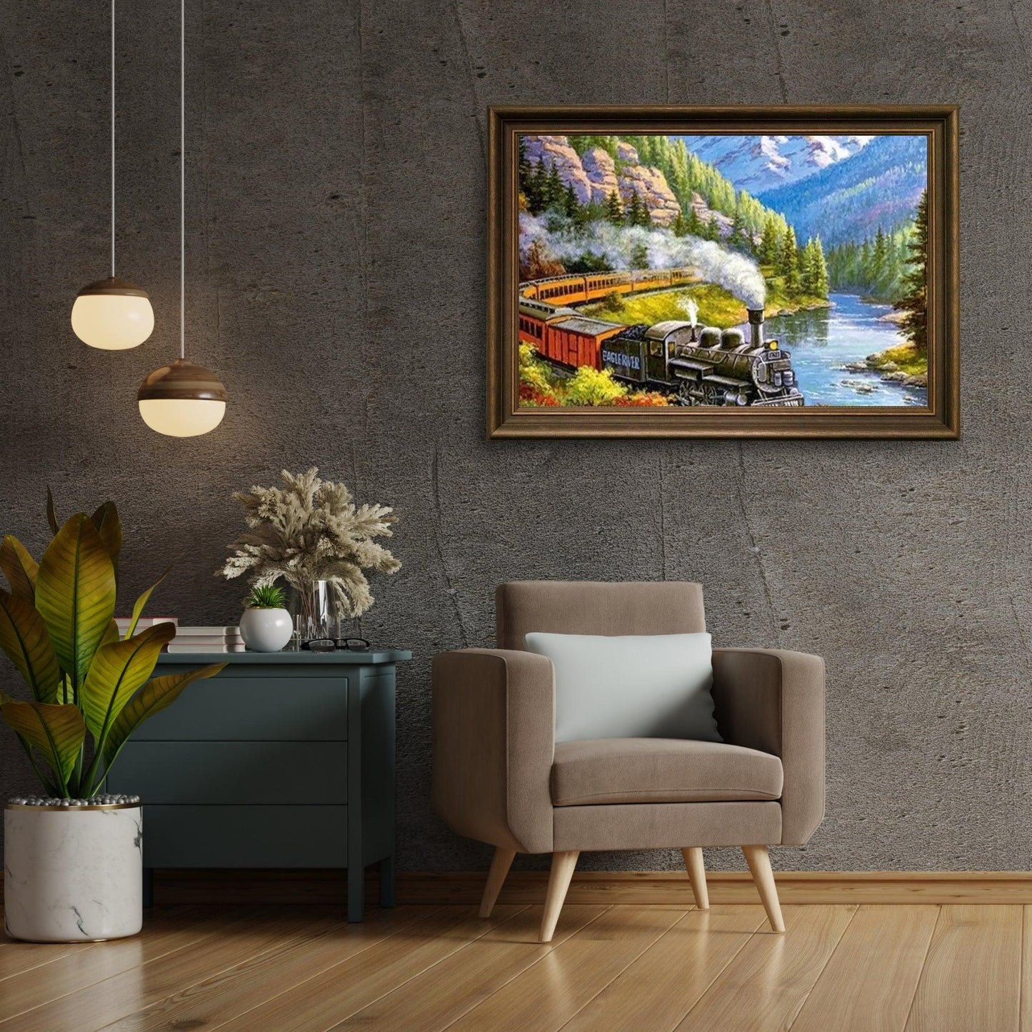Diamond Painting Pociąg w krajobrazie – SEOS Shop ®