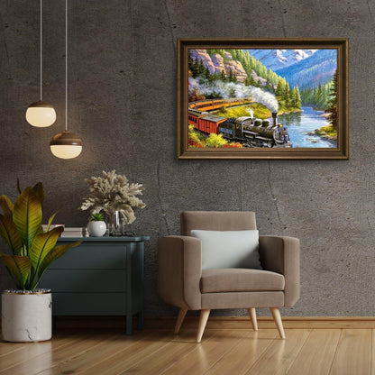 Diamond Painting Pociąg w krajobrazie – SEOS Shop ®
