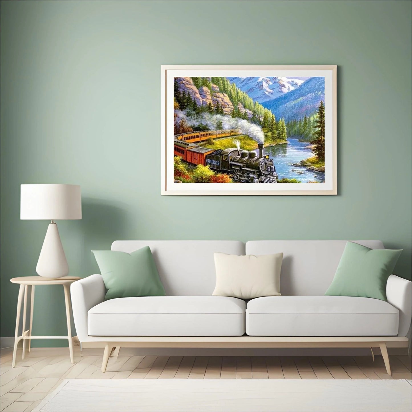 Diamond Painting Pociąg w krajobrazie – SEOS Shop ®