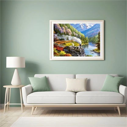 Diamond Painting Pociąg w krajobrazie – SEOS Shop ®
