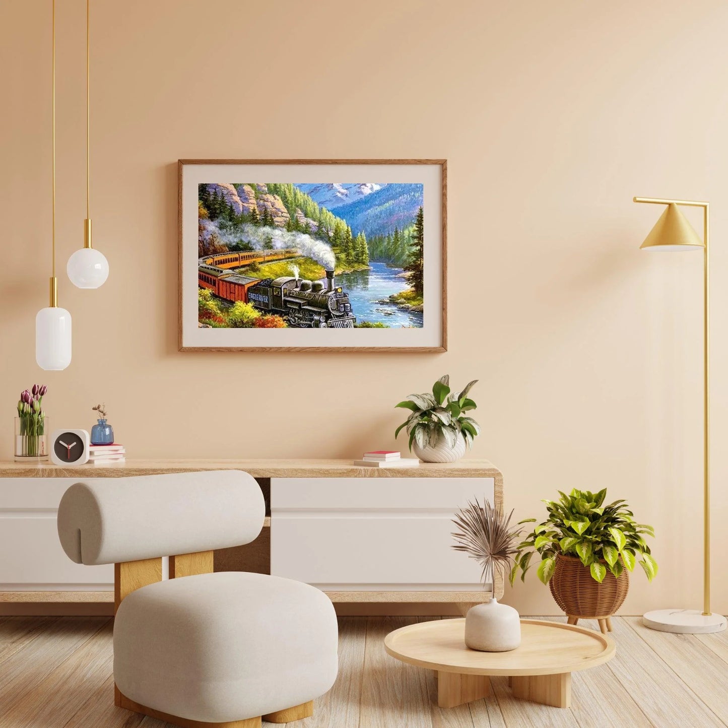 Diamond Painting Pociąg w krajobrazie – SEOS Shop ®