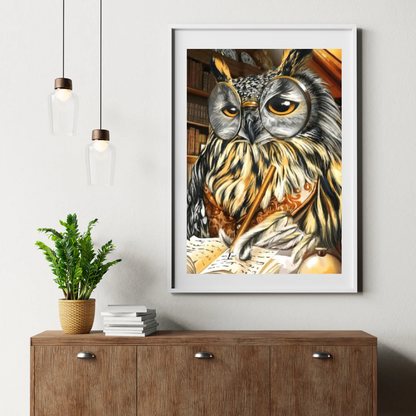 Diamond Painting Sowa pisze na papierze - SEOS Shop ®