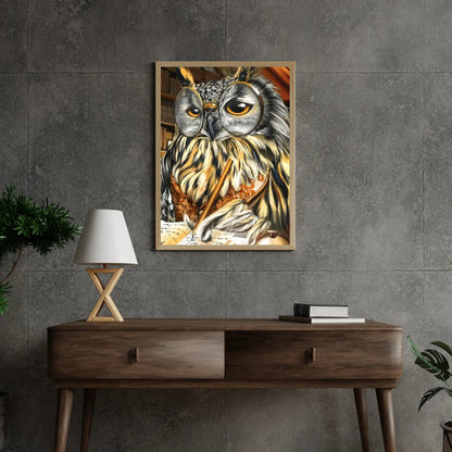 Diamond Painting Sowa pisze na papierze - SEOS Shop ®