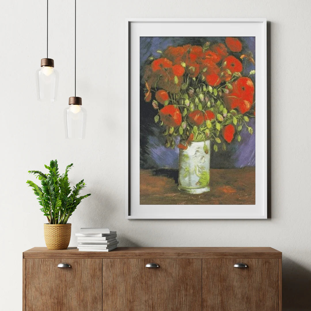 Diamond Painting Wazon z czerwonymi makami - SEOS Shop ®