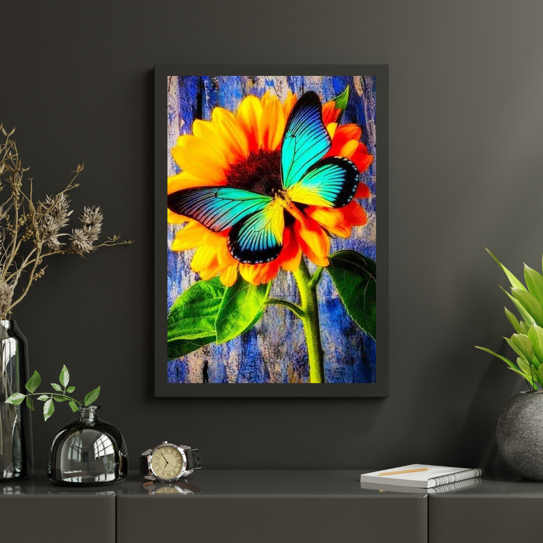 Diamond Painting Motyl z Słonecznikiem - SEOS Shop ®
