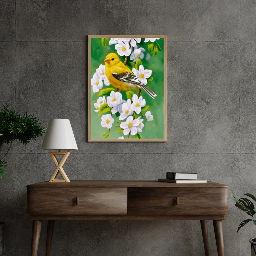 Diamond Painting Ptak z kwiatem - SEOS Shop ®