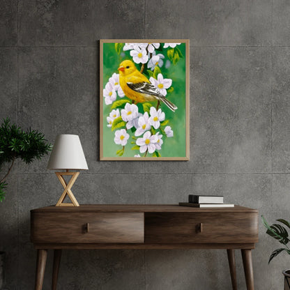 Diamond Painting Ptak z kwiatem - SEOS Shop ®