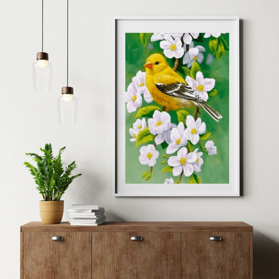Diamond Painting Ptak z kwiatem - SEOS Shop ®