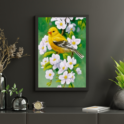 Diamond Painting Ptak z kwiatem - SEOS Shop ®
