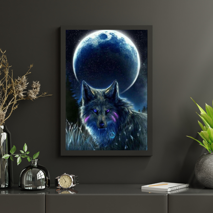 Diamond Painting Pełnia Księżyca Wilk - SEOS Shop ®