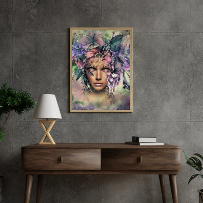 Diamond Painting Kobiety z kwiatem i ptakiem - SEOS Shop ®