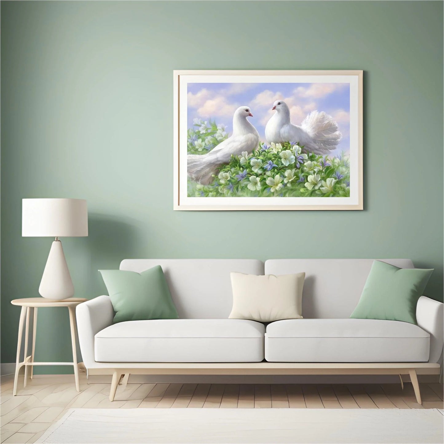 Diamond Painting Białe Gołębie - SEOS Shop ®