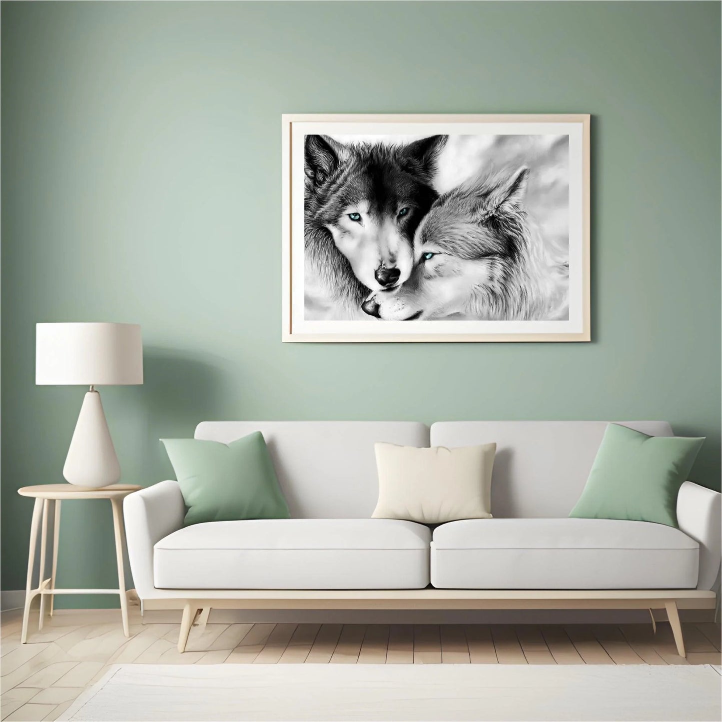 Diamond Painting Białe Wilki Para - SEOS Shop ®
