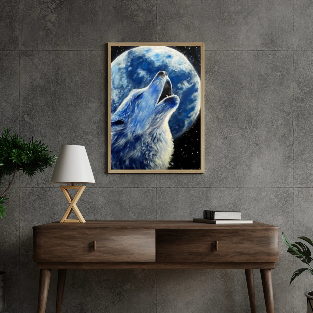 Diamond Painting Wilk i Księżyc - SEOS Shop ®