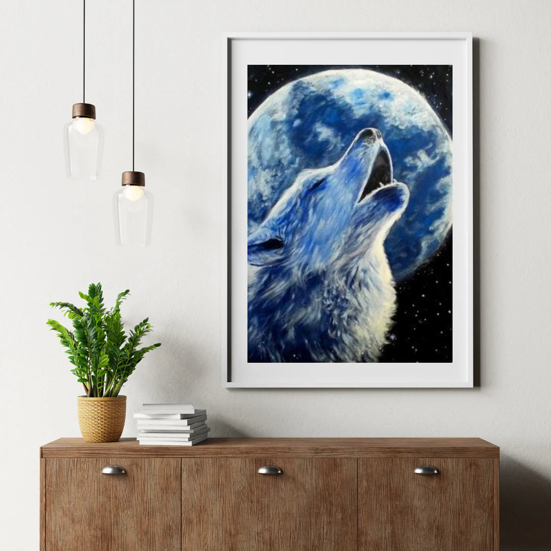 Diamond Painting Wilk i Księżyc - SEOS Shop ®