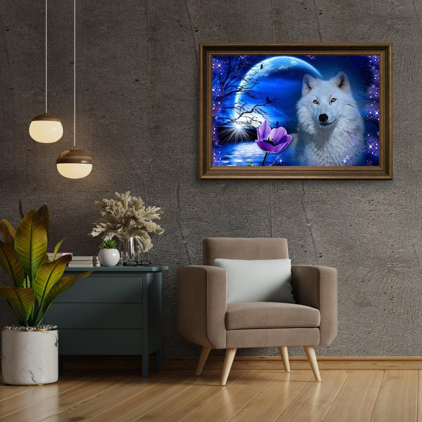 Diamond Painting Wilk z różą - SEOS Shop ®