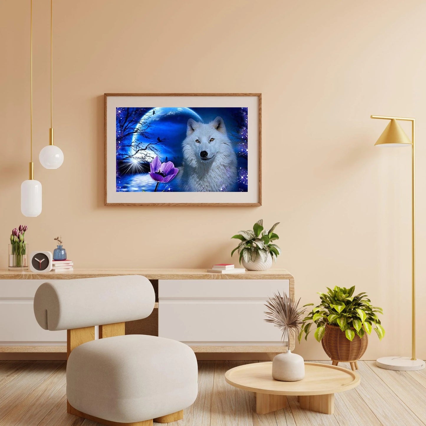 Diamond Painting Wilk z różą - SEOS Shop ®