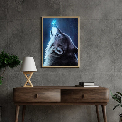 Diamond Painting Wilk z motylem - SEOS Shop ®